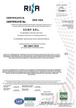 Certificato N OHS 1824 ISO 45001