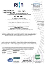 Certificato N EMS   722 S ISO 14001 2015